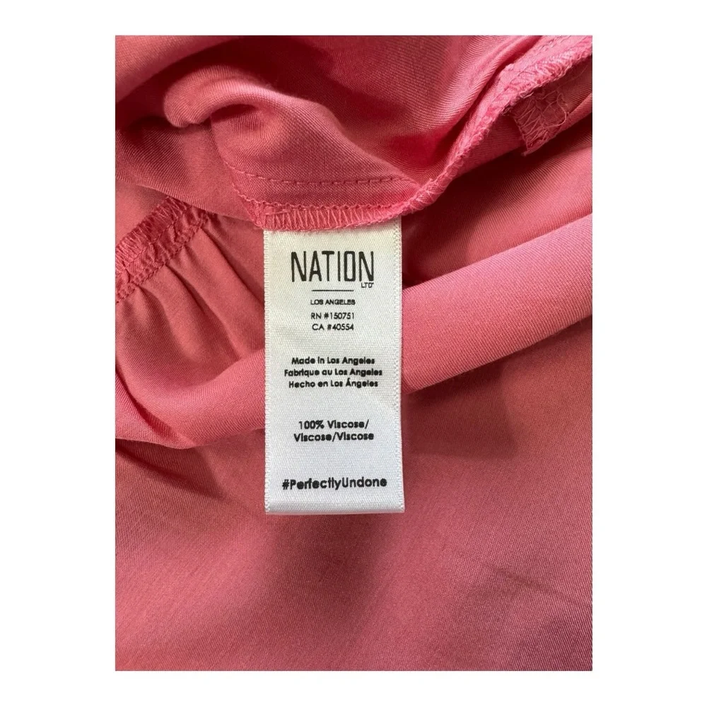 NATION LTD | NWT $235 Quincy Sateen Mini Skirt in Strawberry Shake, Size Small